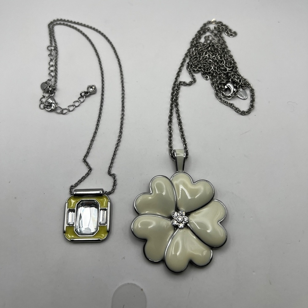 2 Lia Sophia enamel necklaces